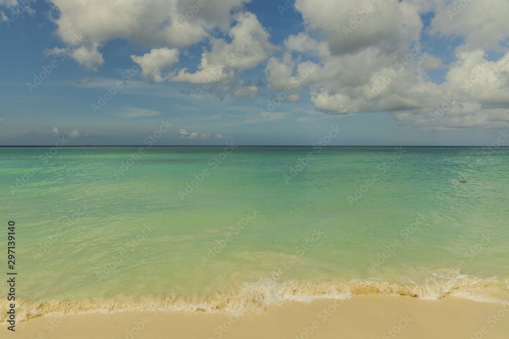 Amazing beauty Caribbean sea beach. Aruba island. Beautiful nature background