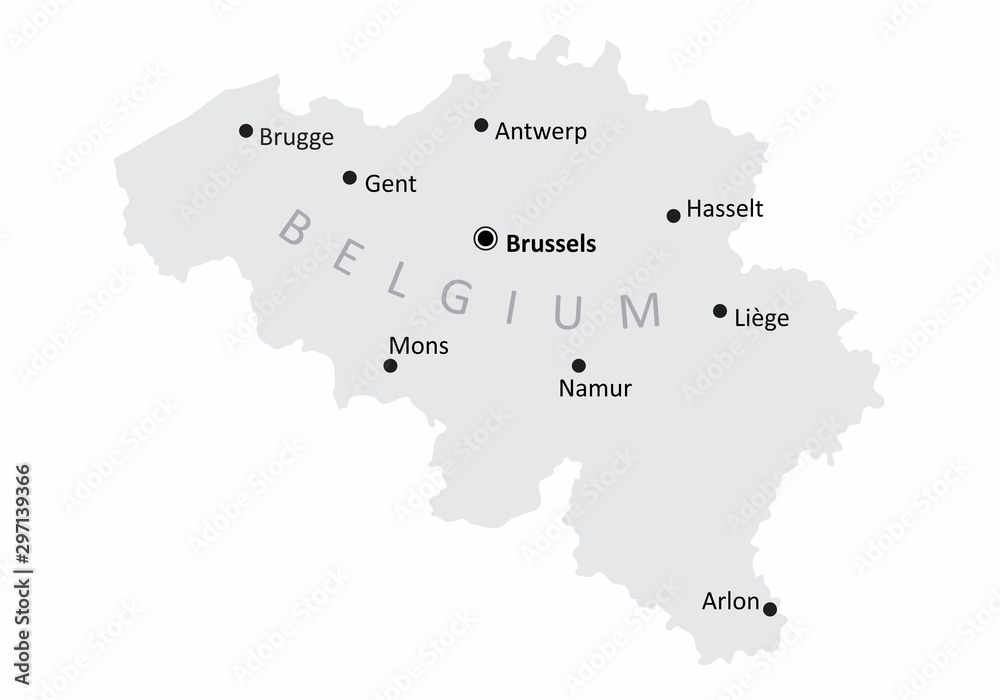 Belgium cities map