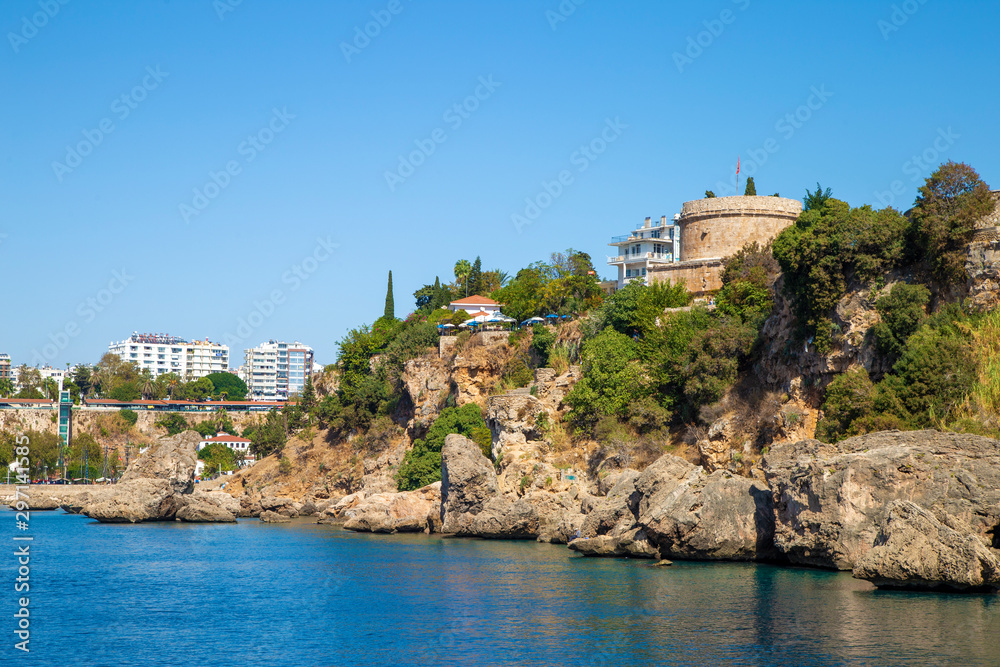 Antique fortress on the coast of Antalya