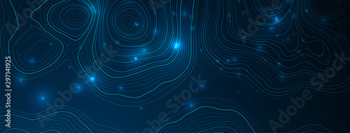 Vector landscape geodesy topography map background. Line texture pattern.