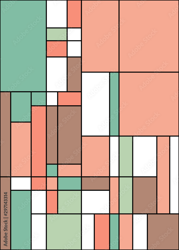 Piet Mondrian style Abstract Computational Generative Art background illustration Piet Mondrian style Abstract Computational Generative Art background illustration