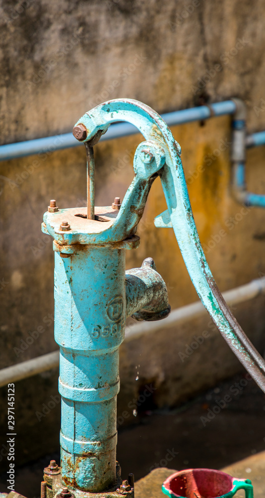 Old Hand water pump closeup