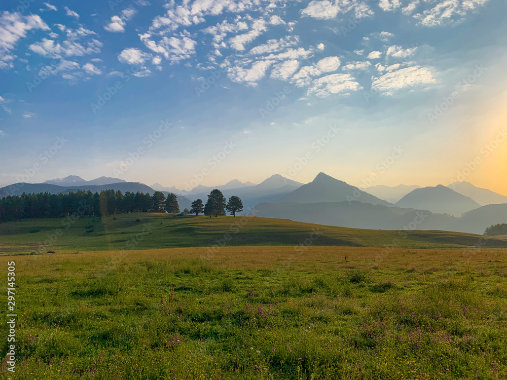 Fototapeta premium Mountain landscape on a sunny summer day, Georgia