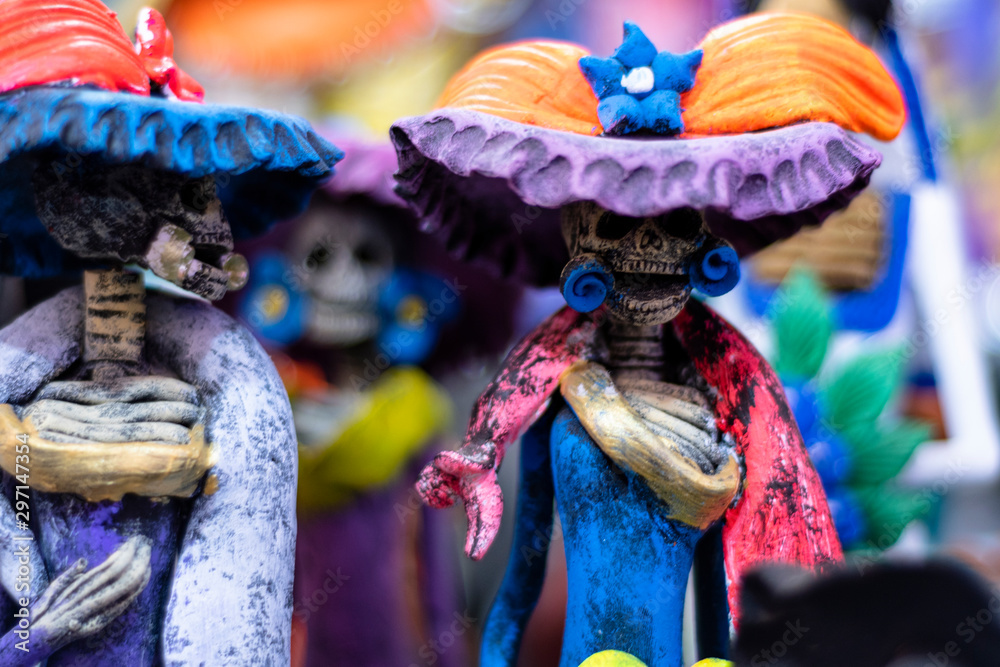 Naklejka premium Dia de muertos, fiestas y tradiciones de Mexico.