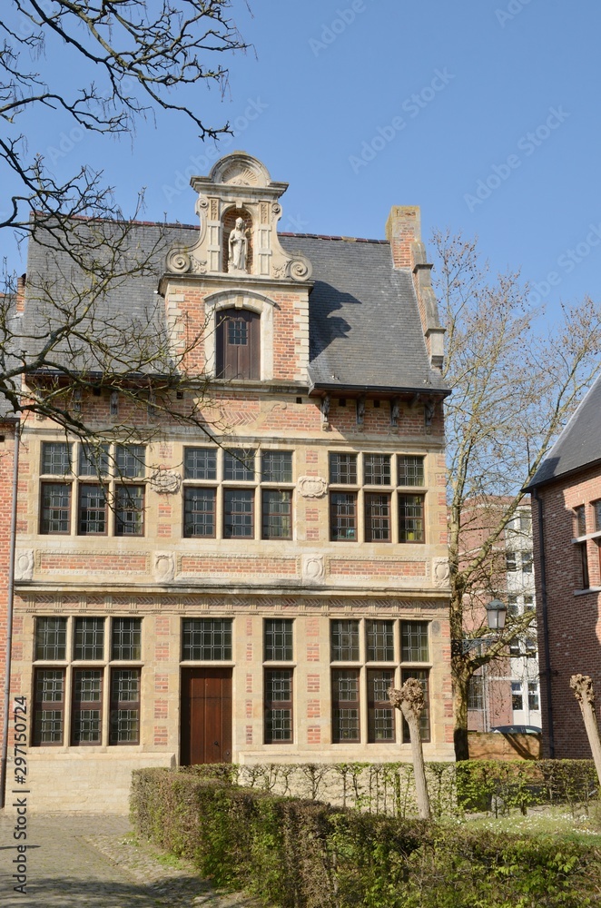 Historic building at Leuven Beguinage, Belgium