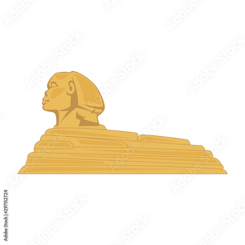 The Great Sphinx of Giza, vector illustration icon