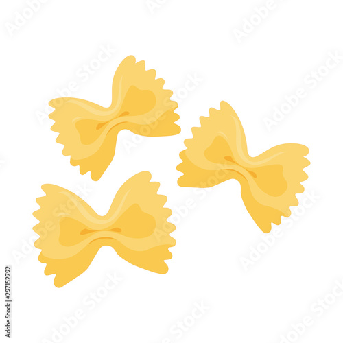 Italian pasta, farfalle. vector illustration