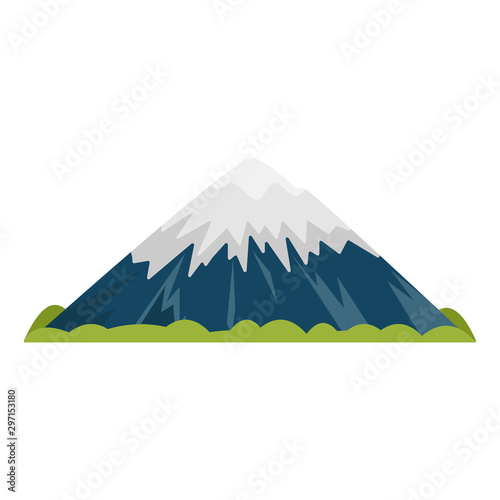 Mount Fuji. Fuji-san. Japan volcano. vector illustration