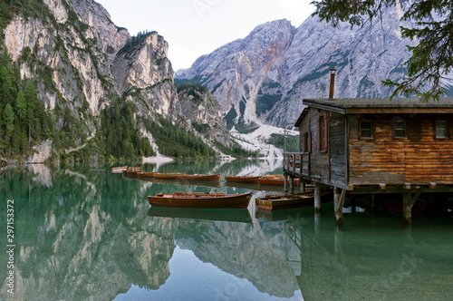 Lago di Braies, Braies lake, Italy