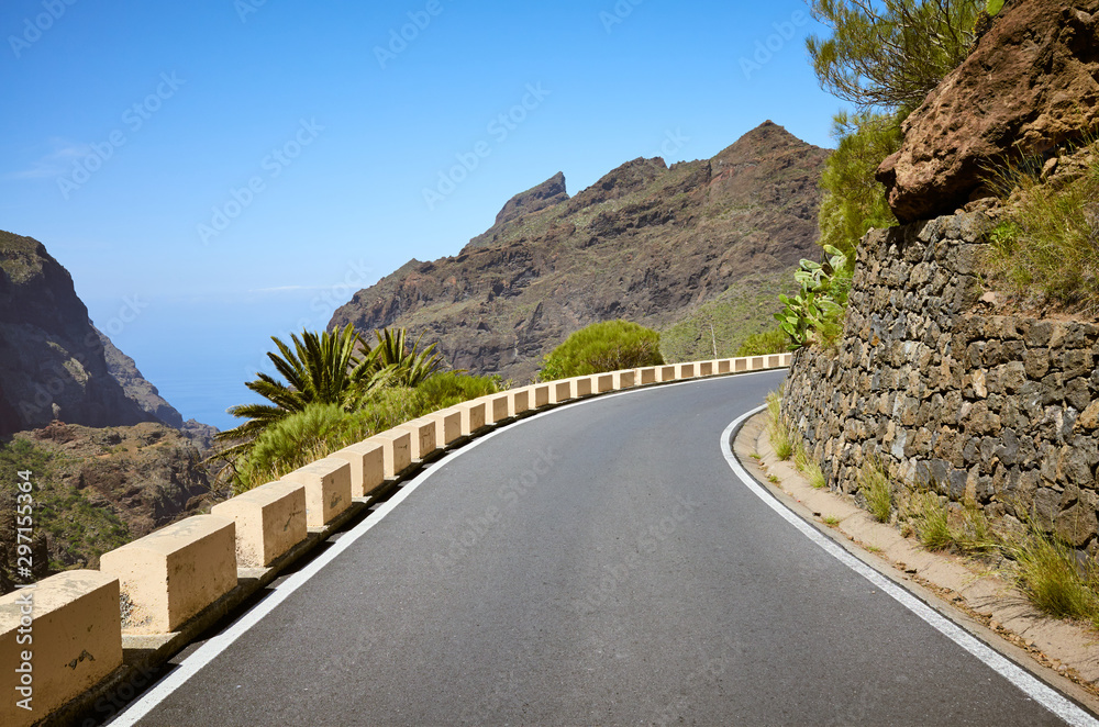 Scenic mountain road, Tenerife.