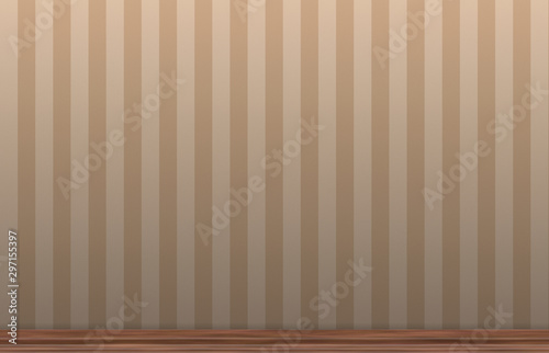 Papier peint interior wall with wooden molding