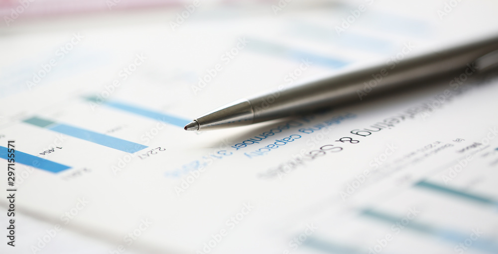 Financial statistics documents ball pen infographics Financial statistics documents ball pen infographics
