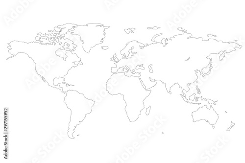 Globe earth world map. Planet cartography. vector