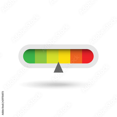 Infographic illustration for web design. Gauge vector