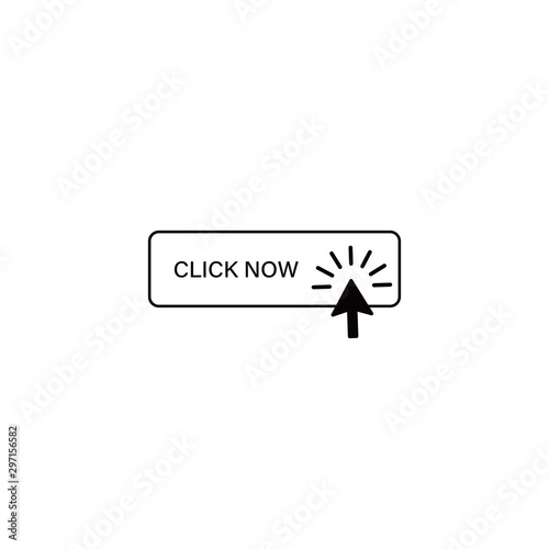 Click now button and click mouse in the middle and white background