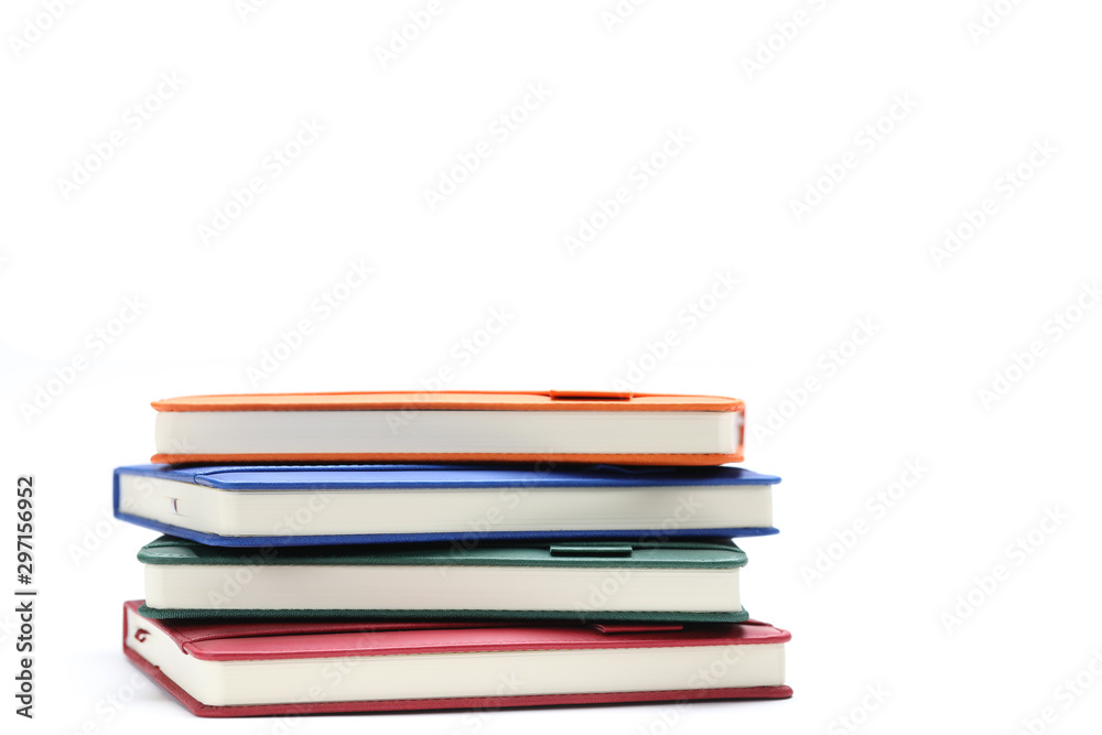 Lot of diary isolated on white background Lot of diary isolated on white background