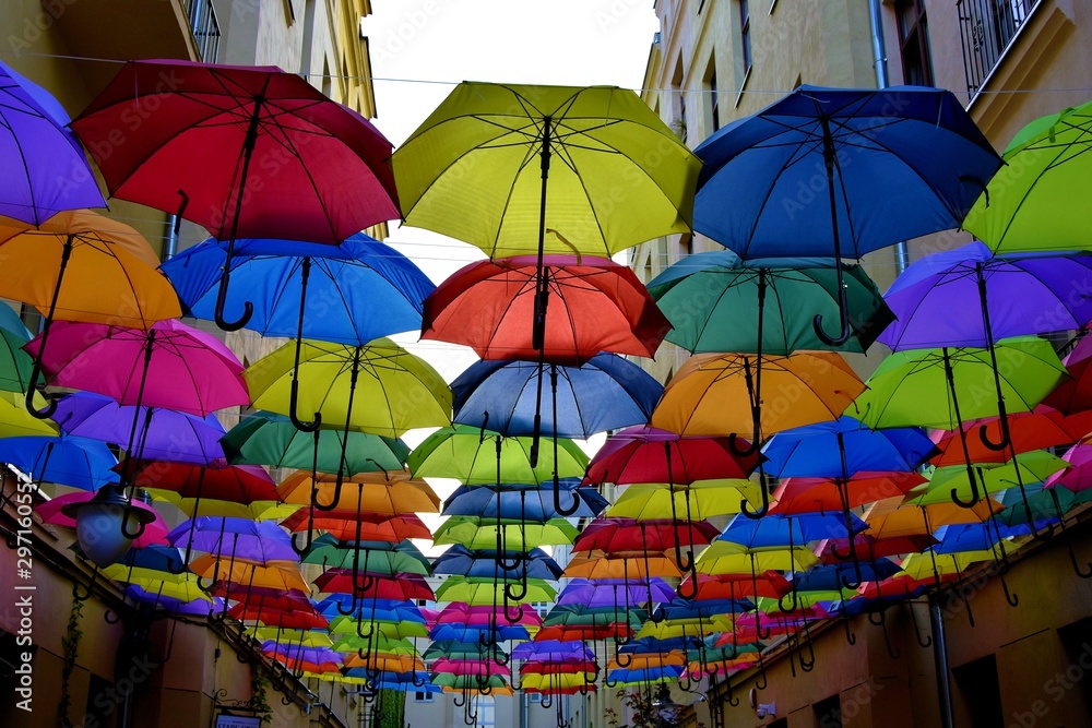 Fototapeta premium Alley of umbrellas