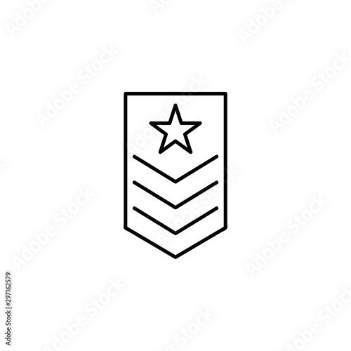 Military emblem, rank icon image, vector illustration design