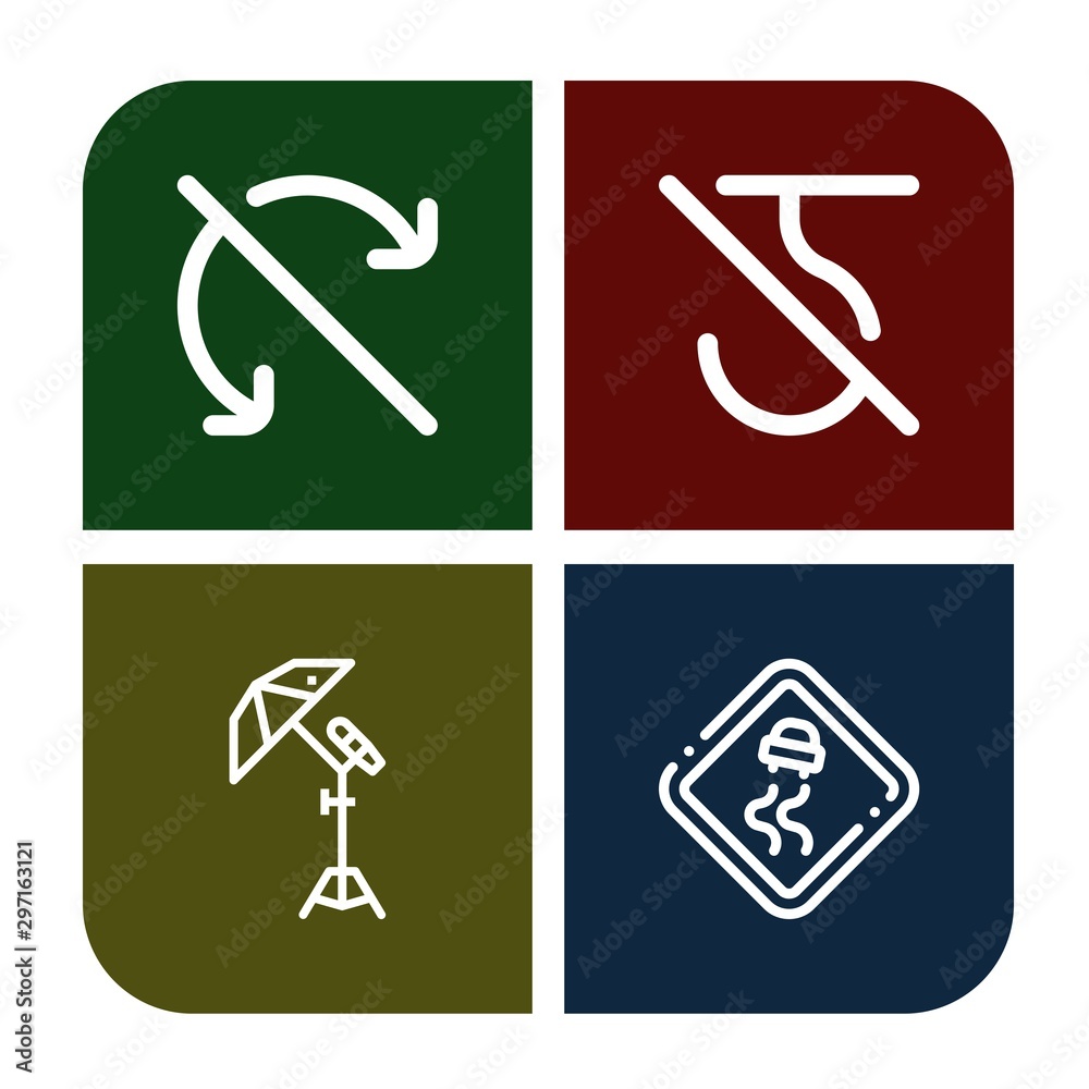 Set of careful icons such as Do not roll, Do not use hook, Reflector, Slippery road , careful Set of careful icons such as Do not roll, Do not use hook, Reflector, Slippery road , careful