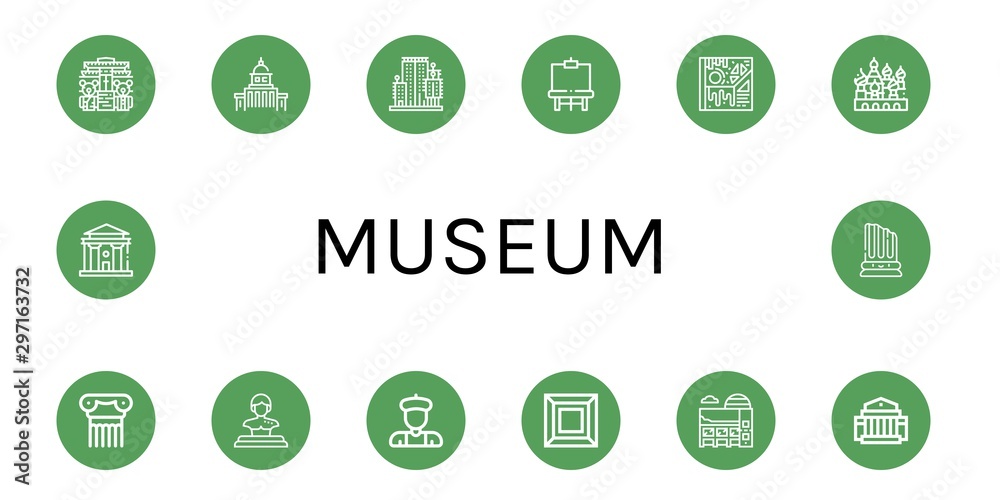 Set of museum icons such as Teddy bear museum, Government, City garden tower, Easel, Art, Cathedral of saint basil, Column, Statue, Artist, Museum, Courthouse , Set of museum icons such as Teddy bear museum, Government, City garden tower, Easel, Art, Cathedral of saint basil, Column, Statue, Artist, Museum, Courthouse ,
