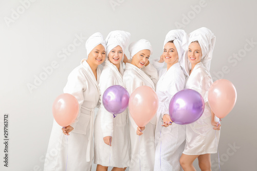 Beautiful young women in ba...