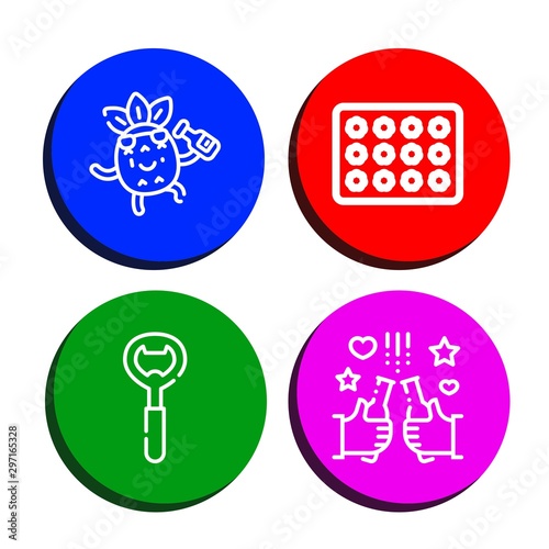 Set of pint icons such as Drunk, Beer box, Bottle opener, Beer , pint