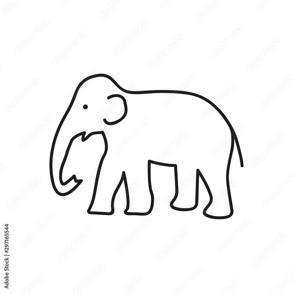 Elephant Web line icon for web and mobile, modern minimalistic flat design. Vector black icon isolated on white background. Elephant Web line icon for web and mobile, modern minimalistic flat design. Vector black icon isolated on white background.