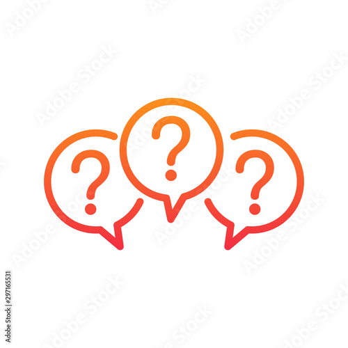Three linear chat speech me...