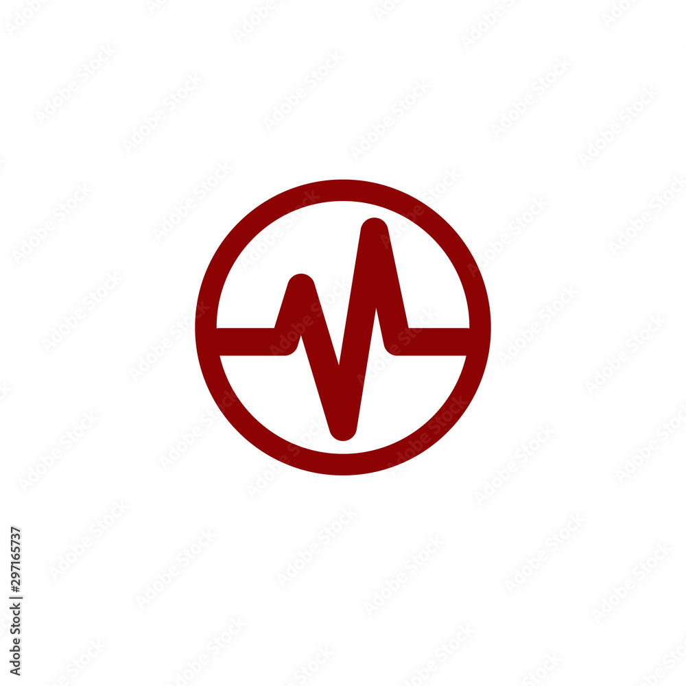Heart beat, cardiogram, life line circle icon, medical symbol. Stock vector illustration isolated on white background. Heart beat, cardiogram, life line circle icon, medical symbol. Stock vector illustration isolated on white background.