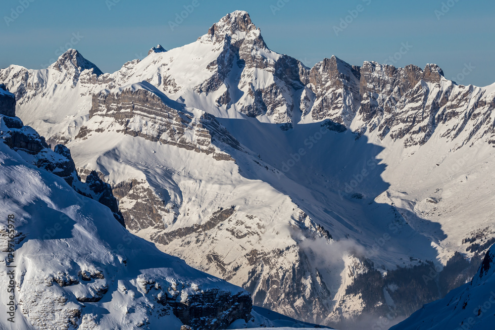 Winter day with blue sky in Alps