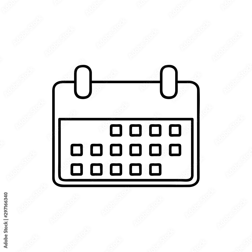 Calendar icon in trendy flat style isolated on background. Calendar icon page symbol for your web site design. Vector illustration, EPS10. Calendar icon in trendy flat style isolated on background. Calendar icon page symbol for your web site design. Vector illustration, EPS10.