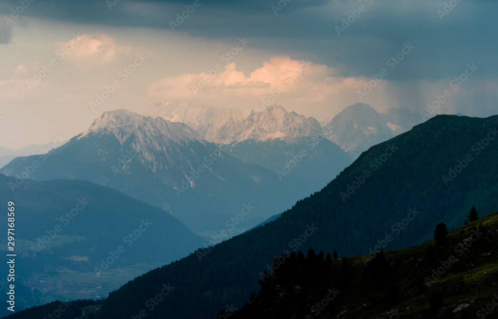 alpine panorama seen from Venet in Austria alpine panorama seen from Venet in Austria