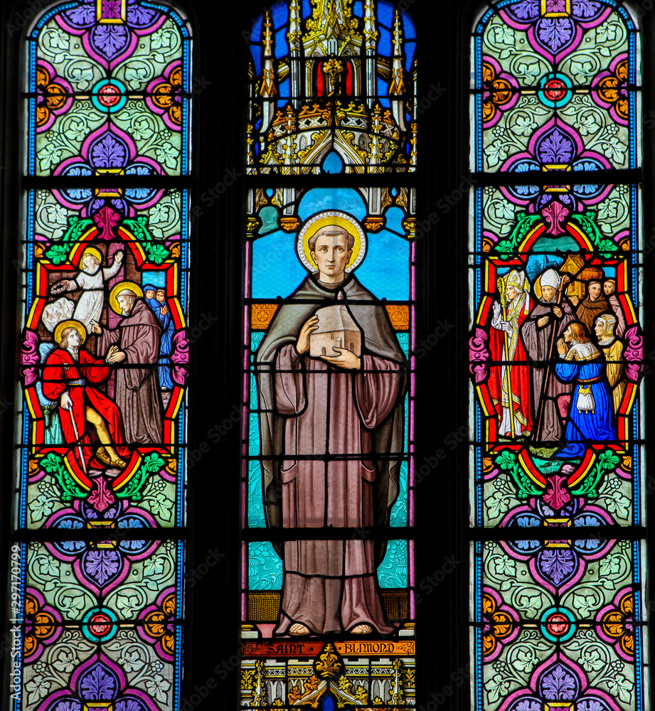 Stained Glass of St Bilmond - St Valery Sur Somme