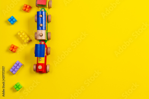 Toy background. Wooden toy ...