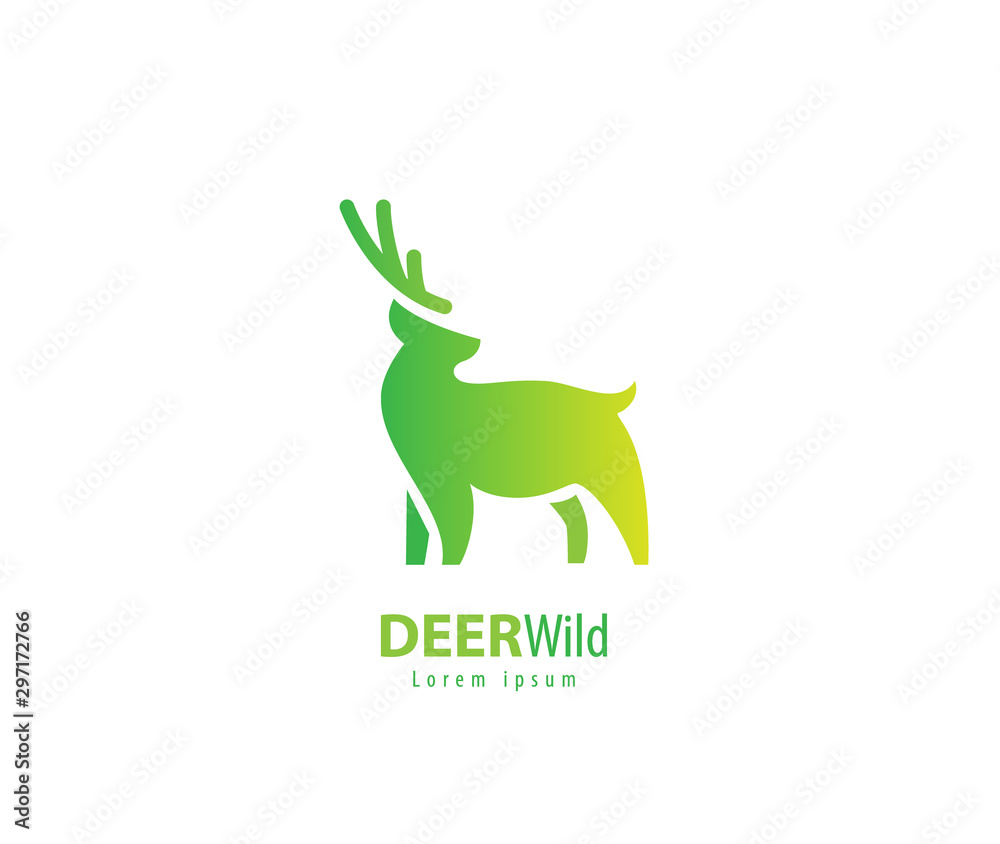 Animal dear logo - illustration
