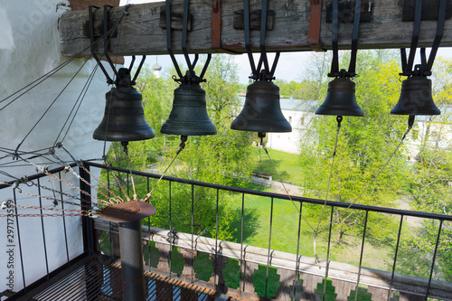 Suzdal. Bells on the belfry of the Spaso-Efimiev monastery photo