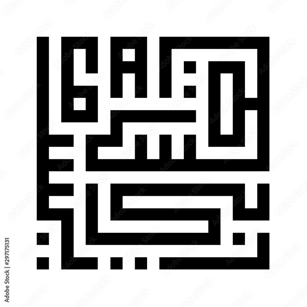Kufic pattern with a white background 