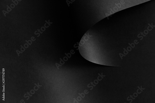 Black monochrome paper abstract background design