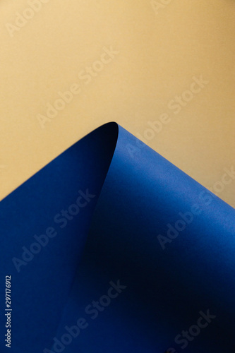 Twisted paper creative design flat lay