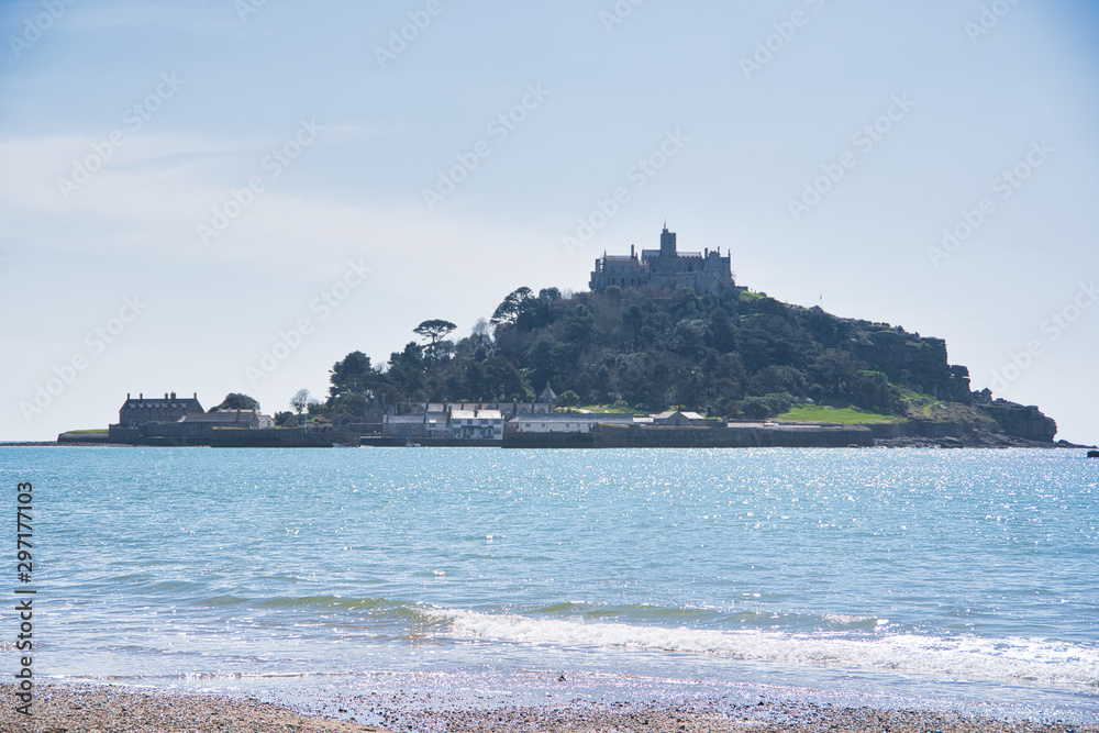 Saint Michael’s mount and beach in Cornwall, UK Saint Michael’s mount and beach in Cornwall, UK