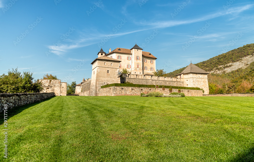 Castel Thun, gothic, medieval hilltop castle, Vigo di Ton, province of Trento, Italy