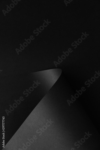 Black monochrome paper abstract background design