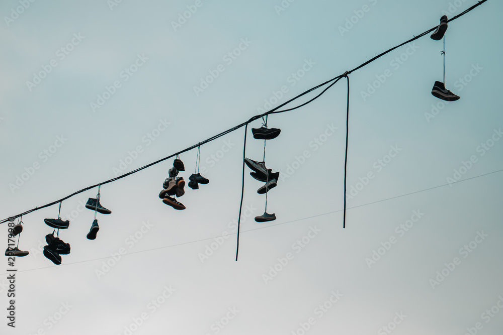 sneakers on wire sneakers on wire