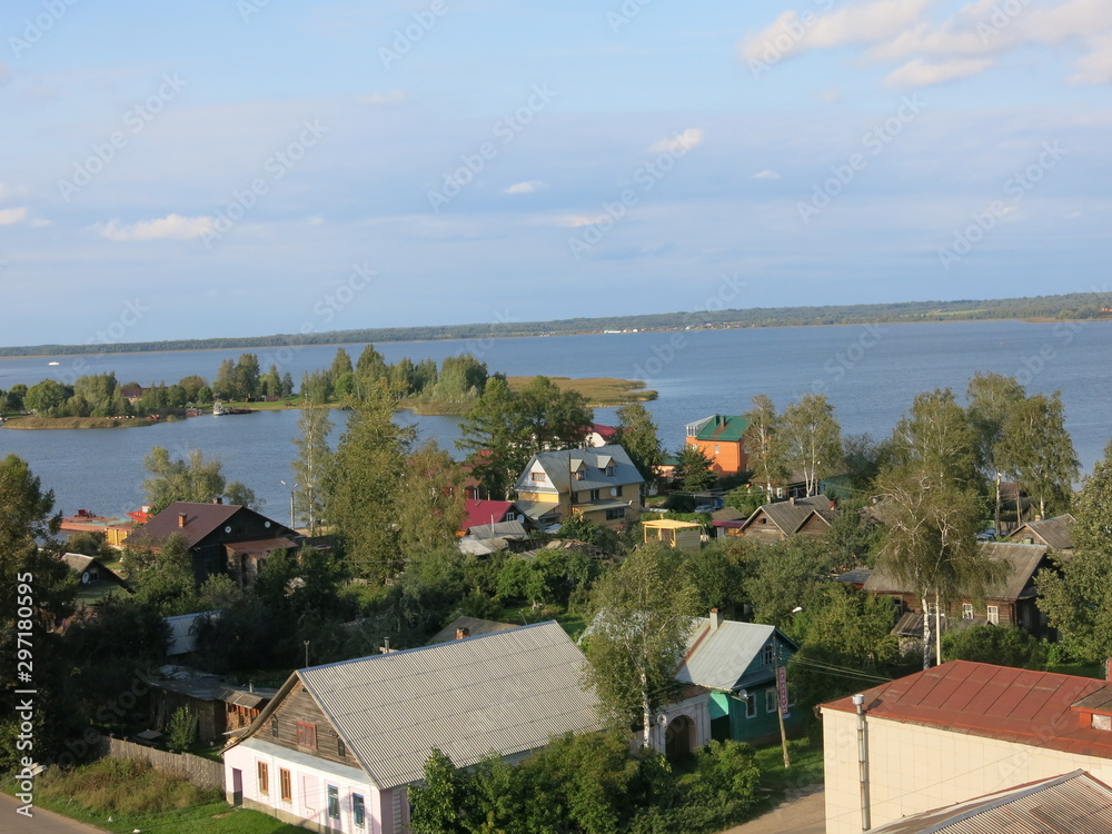 panoramic view of the provincial Russian city