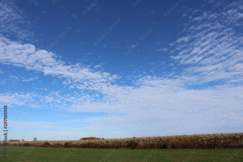 Great partially cloudy sky in fall Great partially cloudy sky in fall