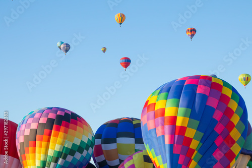 Early morning Hot Air Balloon inflation and Ascension photo