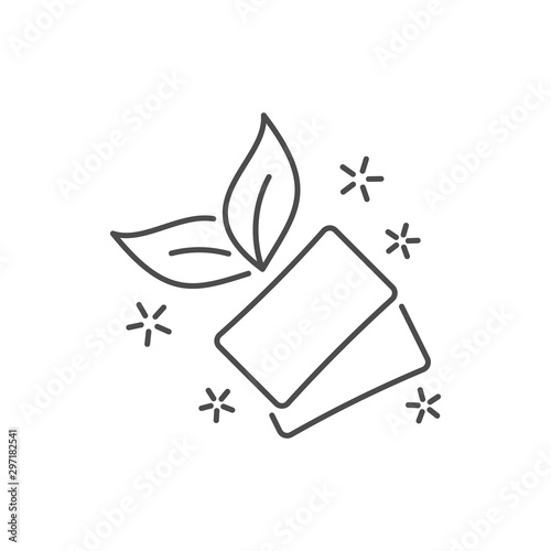 Chewing gum icon. Simple line, outline vector of hygiene icons for ui and ux, website or mobile application on white background