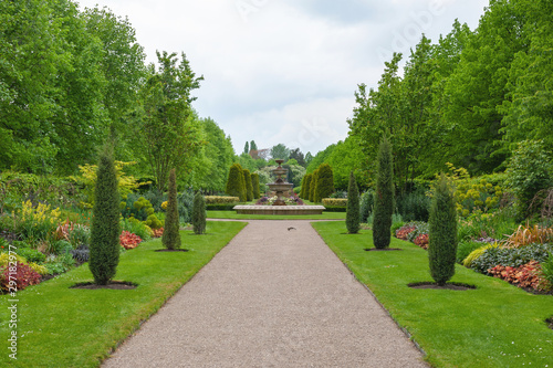 London, UK. Regent's Park in city centre. Traditional English style of Royal Garden.