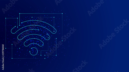 Vector background abstract technology wifi concept
