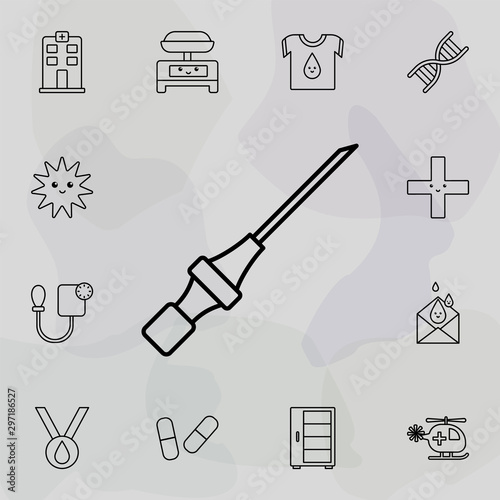 Catheter icon. Universal set of Blood donation for website design and development, app development